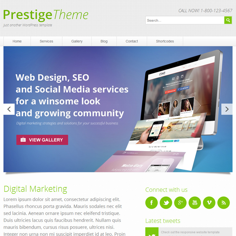 Prestige - Responsive Wordpress Theme